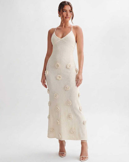 Ramblion Niya midi dress — v-neck neckline · styled view 8 · styled for cocktail season