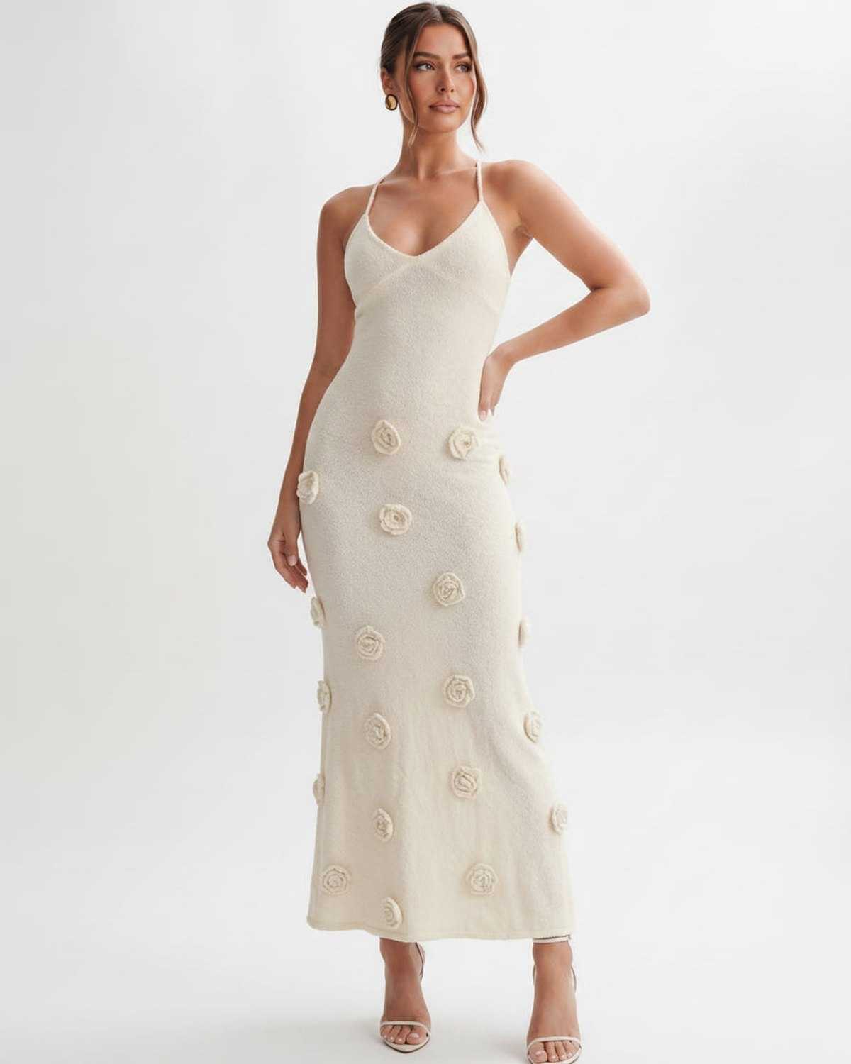 Ramblion Niya midi dress — v-neck neckline · styled view 11 · styled for cocktail season