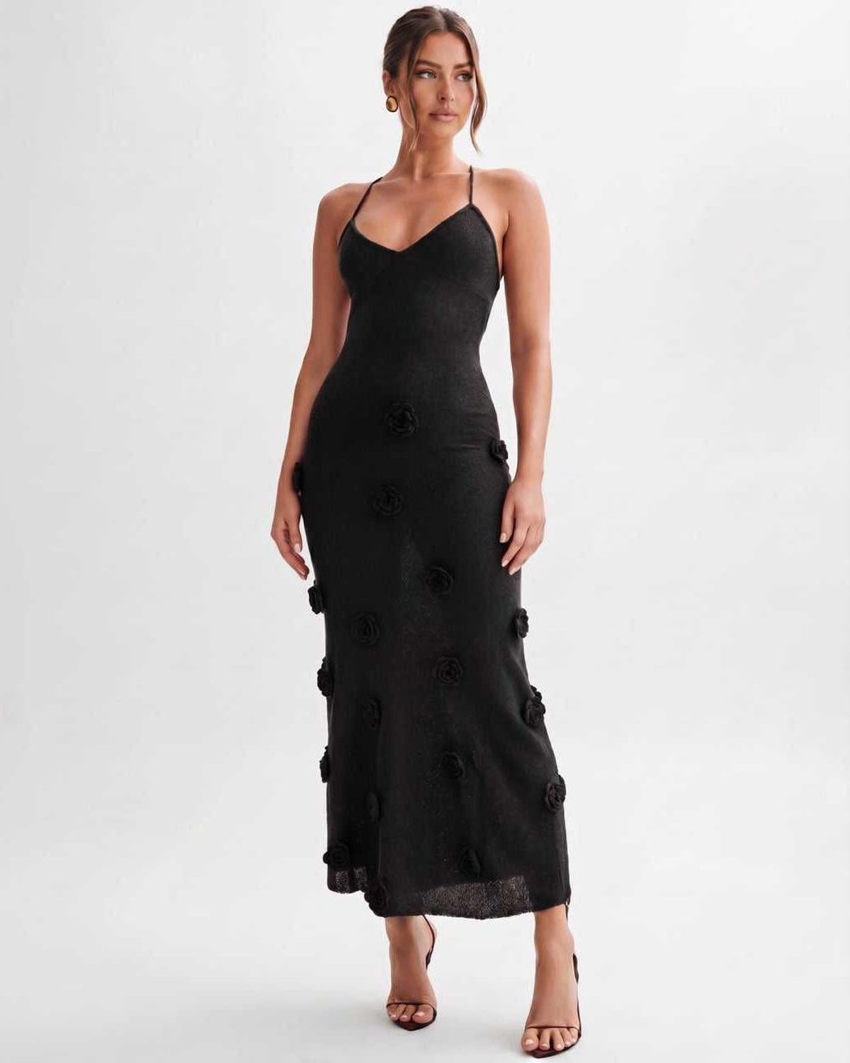 Ramblion Niya midi dress — v-neck neckline · styled view 15 · styled for cocktail season
