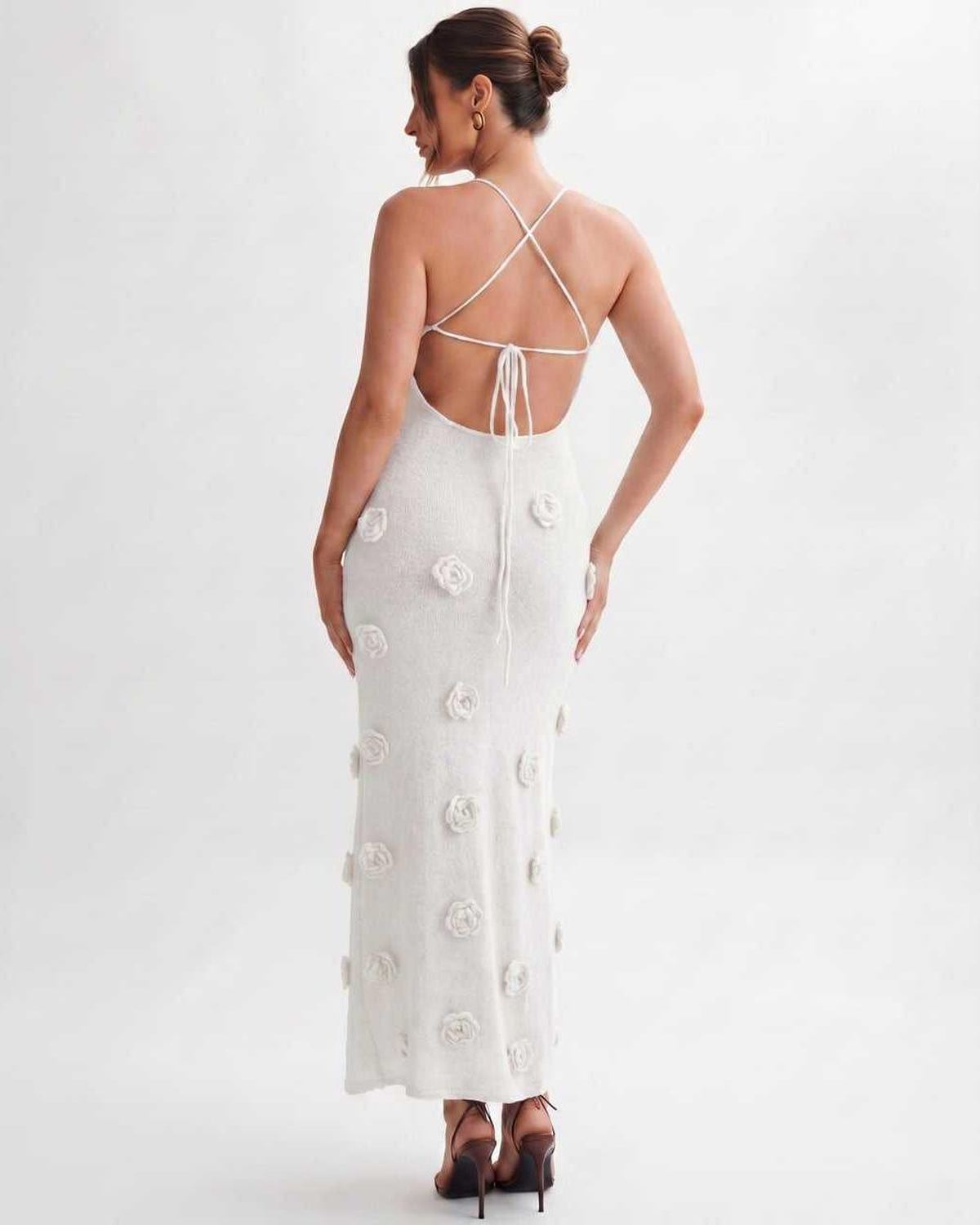 Ramblion Niya midi dress — v-neck neckline · styled view 18 · styled for cocktail season