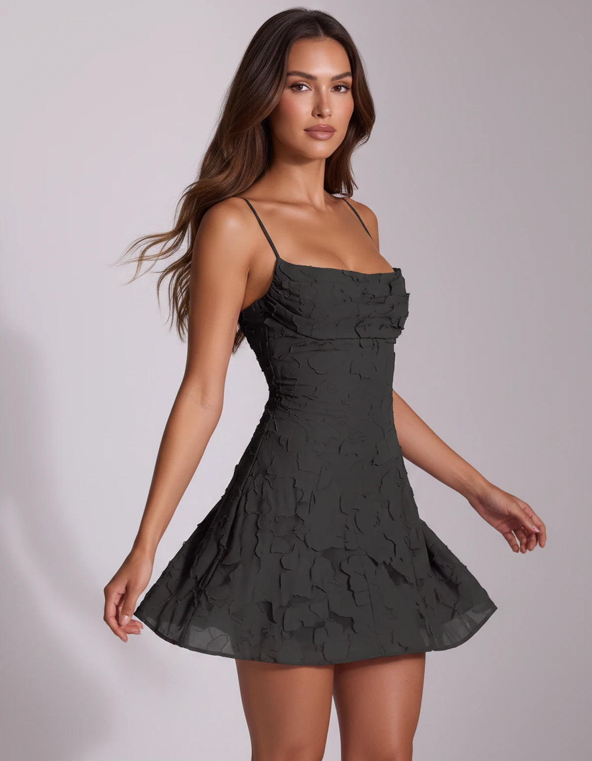 Noemie Mini Dresses — Black | SKU: RB-2a1a46-black-2,RB-2a1a46-black-4,RB-2a1a46-black-6,RB-2a1a46-black-8,RB-2a1a46-black-10,RB-2a1a46-black-12,RB-2a1a46-black-14,RB-2a1a46-black-16,RB-2a1a46-black-16W,RB-2a1a46-black-18W,RB-2a1a46-black-20W,RB-2a1a46-black-22W
