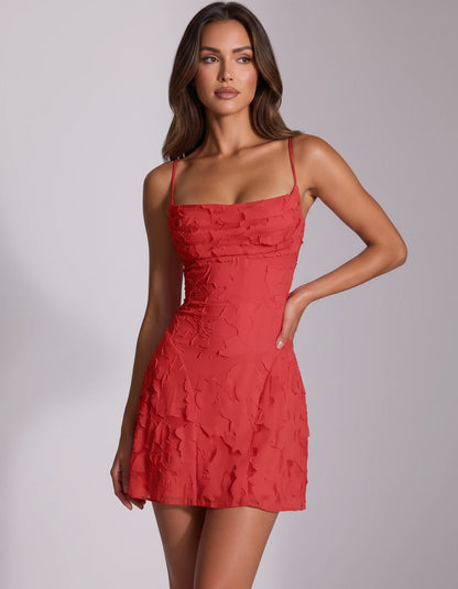 Noemie Mini Dresses — Red | SKU: RB-2a1a46-red-2,RB-2a1a46-red-4,RB-2a1a46-red-6,RB-2a1a46-red-8,RB-2a1a46-red-10,RB-2a1a46-red-12,RB-2a1a46-red-14,RB-2a1a46-red-16,RB-2a1a46-red-16W,RB-2a1a46-red-18W,RB-2a1a46-red-20W,RB-2a1a46-red-22W