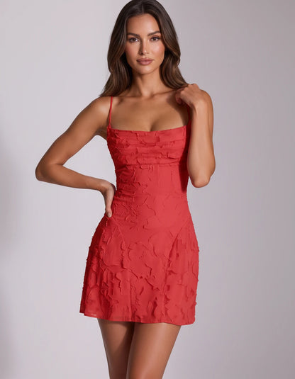 Noemie Mini Dresses — Red | SKU: RB-2a1a46-red-2,RB-2a1a46-red-4,RB-2a1a46-red-6,RB-2a1a46-red-8,RB-2a1a46-red-10,RB-2a1a46-red-12,RB-2a1a46-red-14,RB-2a1a46-red-16,RB-2a1a46-red-16W,RB-2a1a46-red-18W,RB-2a1a46-red-20W,RB-2a1a46-red-22W