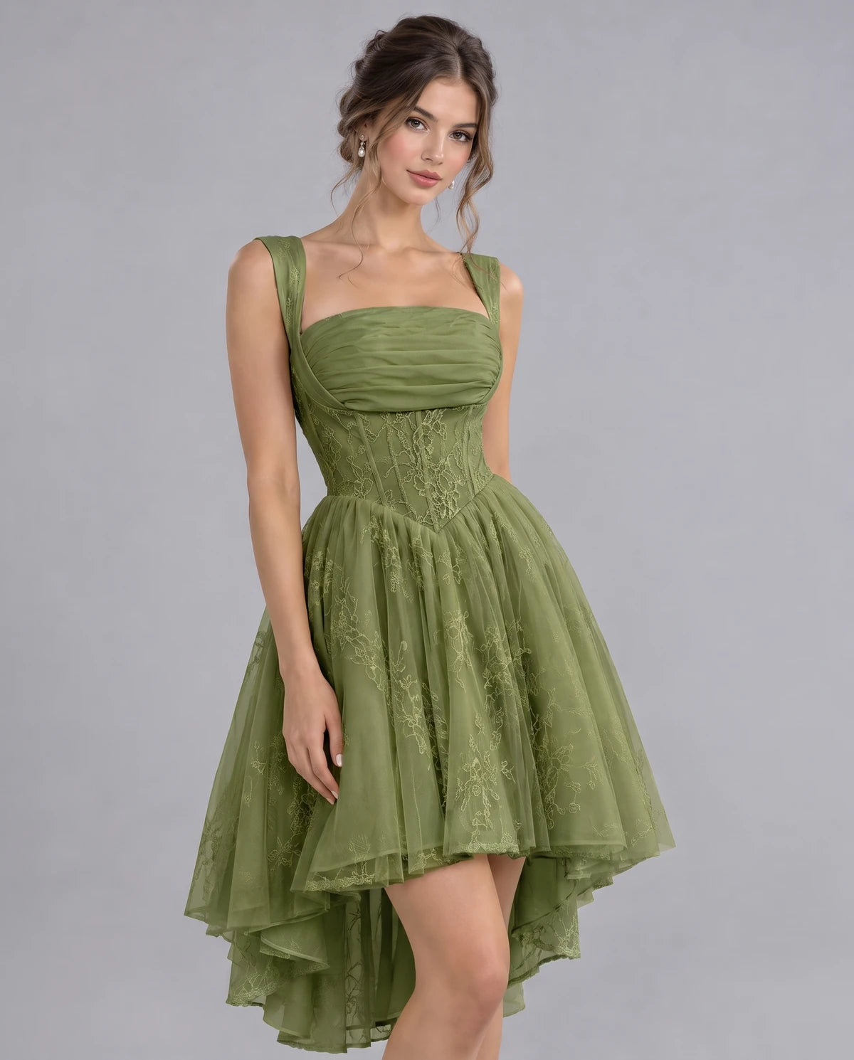Novaline Midi Dresses — Dusty Sage