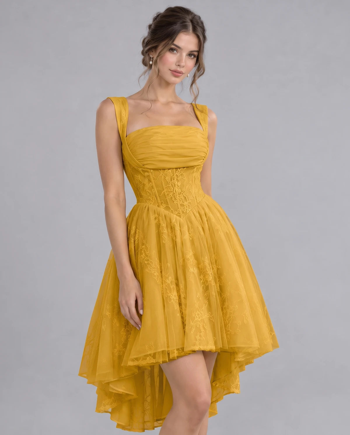 Novaline Midi Dresses — Gold