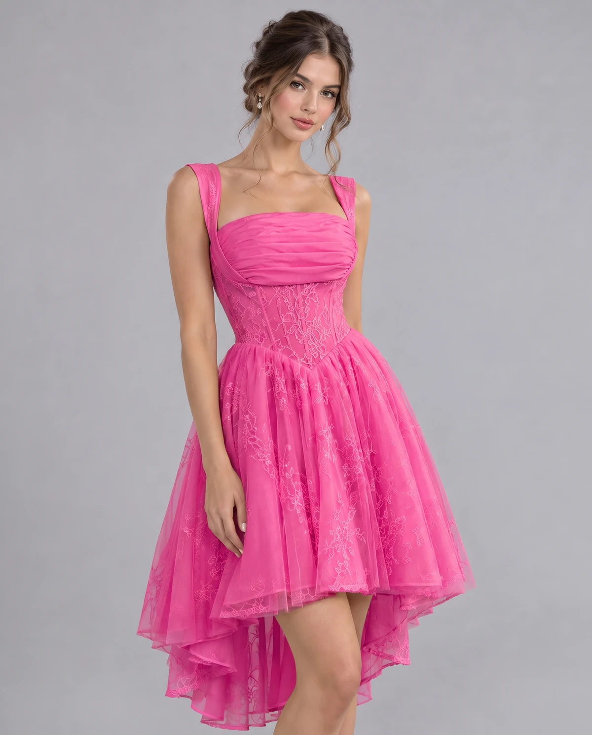 Novaline Midi Dresses — Hot Pink
