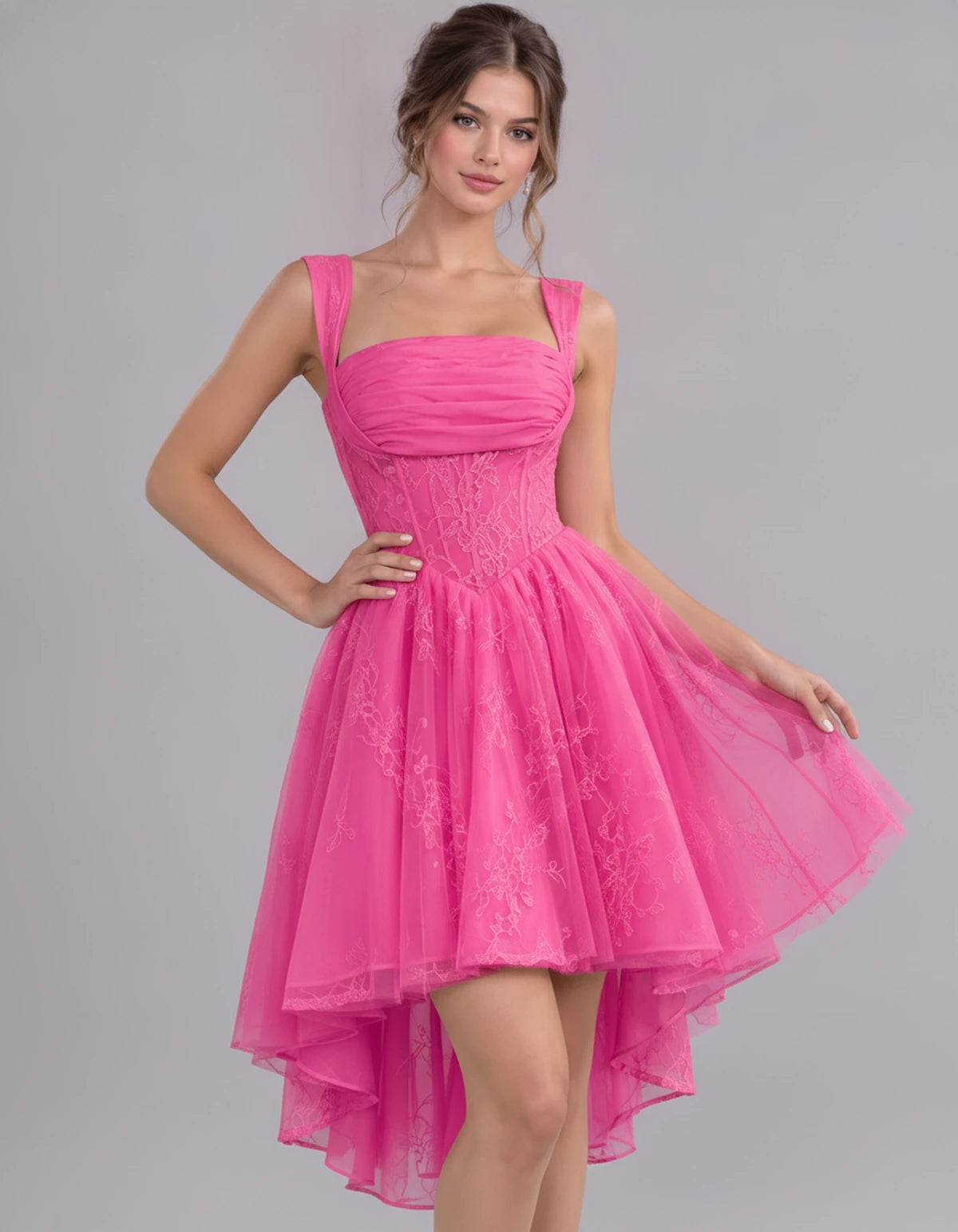 Novaline Midi Dresses — Hot Pink | SKU: RB-1a57ce-hotpink-2,RB-1a57ce-hotpink-4,RB-1a57ce-hotpink-6,RB-1a57ce-hotpink-8,RB-1a57ce-hotpink-10,RB-1a57ce-hotpink-12,RB-1a57ce-hotpink-14,RB-1a57ce-hotpink-16,RB-1a57ce-hotpink-16W,RB-1a57ce-hotpink-18W,RB-1a57ce-hotpink-20W,RB-1a57ce-hotpink-22W