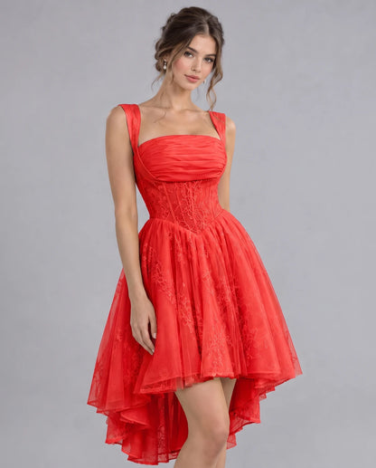 Novaline Midi Dresses — Red