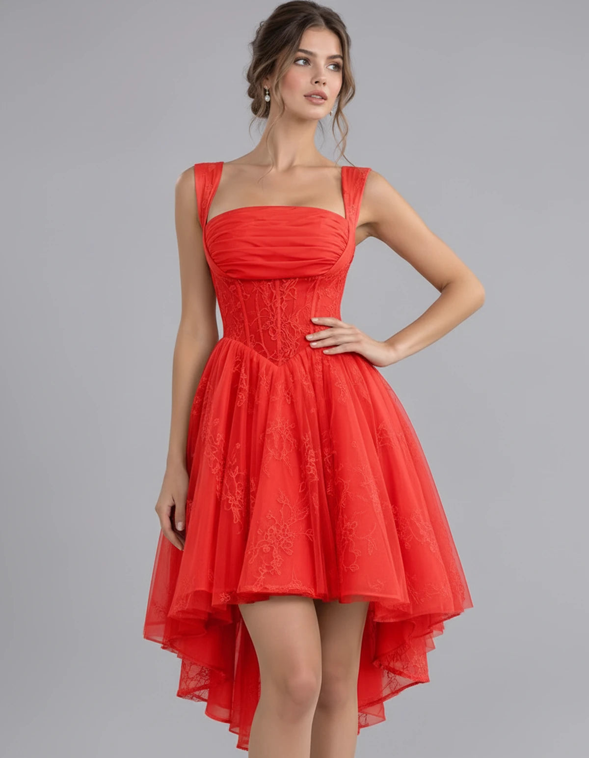 Novaline Midi Dresses — Red | SKU: RB-1a57ce-red-2,RB-1a57ce-red-4,RB-1a57ce-red-6,RB-1a57ce-red-8,RB-1a57ce-red-10,RB-1a57ce-red-12,RB-1a57ce-red-14,RB-1a57ce-red-16,RB-1a57ce-red-16W,RB-1a57ce-red-18W,RB-1a57ce-red-20W,RB-1a57ce-red-22W