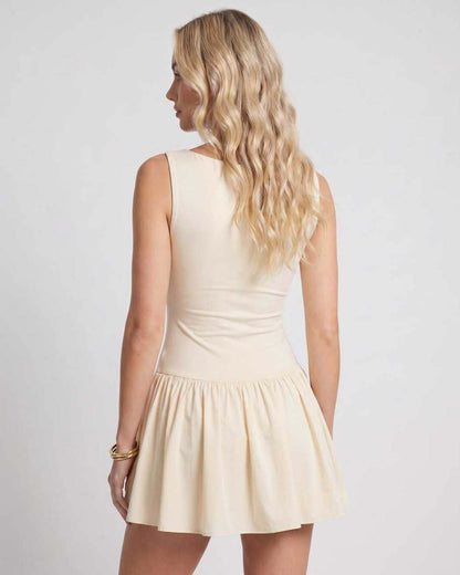 Ramblion Nyla mini dress — bateau round neckline · styled view 8 · styled for prom season
