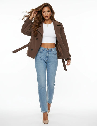 Oberine Jackets — Brown | SKU: RB-51ba98-brown-XS,RB-51ba98-brown-S,RB-51ba98-brown-M,RB-51ba98-brown-L