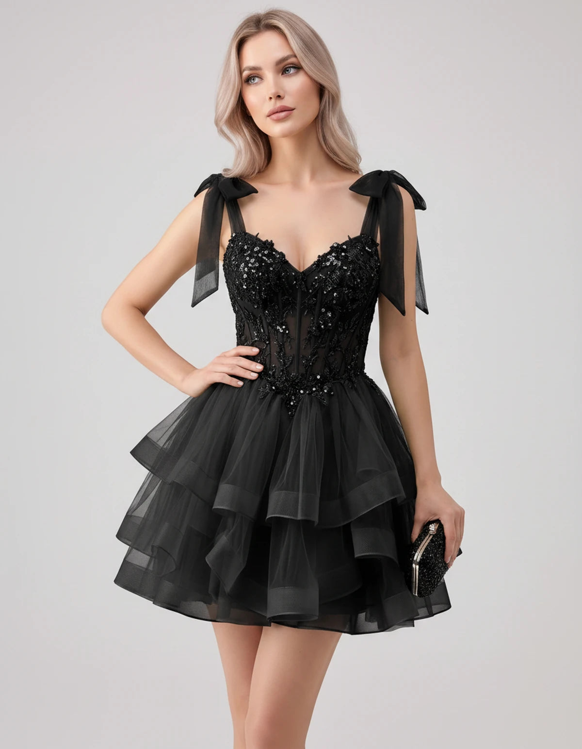 Oceane Mini Dresses — Black | SKU: RB-8bb178-black-2,RB-8bb178-black-4,RB-8bb178-black-6,RB-8bb178-black-8,RB-8bb178-black-10,RB-8bb178-black-12,RB-8bb178-black-14,RB-8bb178-black-16,RB-8bb178-black-16W,RB-8bb178-black-18W,RB-8bb178-black-20W,RB-8bb178-black-22W