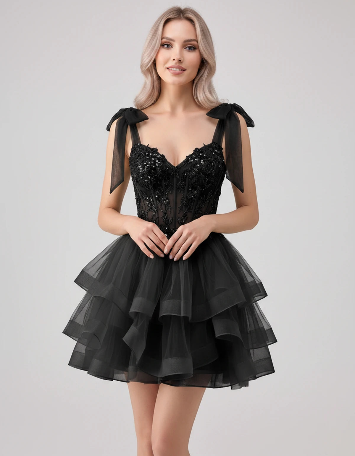 Oceane Mini Dresses — Black | SKU: RB-8bb178-black-2,RB-8bb178-black-4,RB-8bb178-black-6,RB-8bb178-black-8,RB-8bb178-black-10,RB-8bb178-black-12,RB-8bb178-black-14,RB-8bb178-black-16,RB-8bb178-black-16W,RB-8bb178-black-18W,RB-8bb178-black-20W,RB-8bb178-black-22W