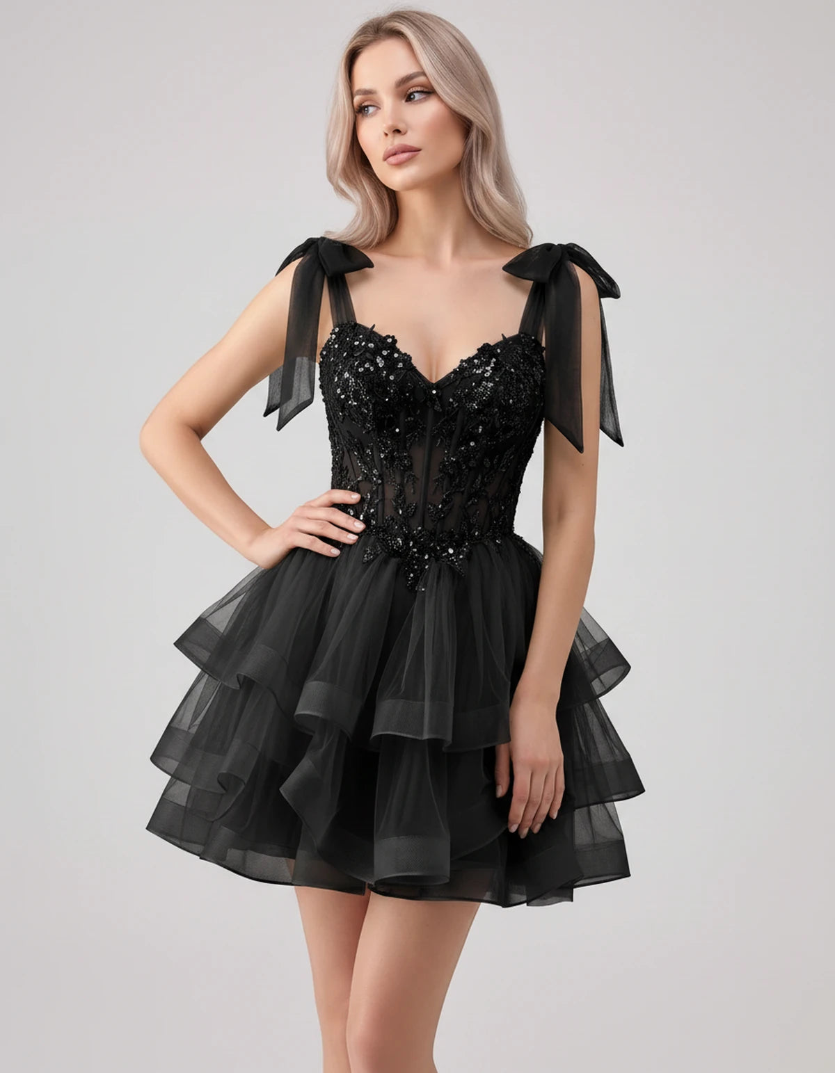 Oceane Mini Dresses — Black | SKU: RB-8bb178-black-2,RB-8bb178-black-4,RB-8bb178-black-6,RB-8bb178-black-8,RB-8bb178-black-10,RB-8bb178-black-12,RB-8bb178-black-14,RB-8bb178-black-16,RB-8bb178-black-16W,RB-8bb178-black-18W,RB-8bb178-black-20W,RB-8bb178-black-22W