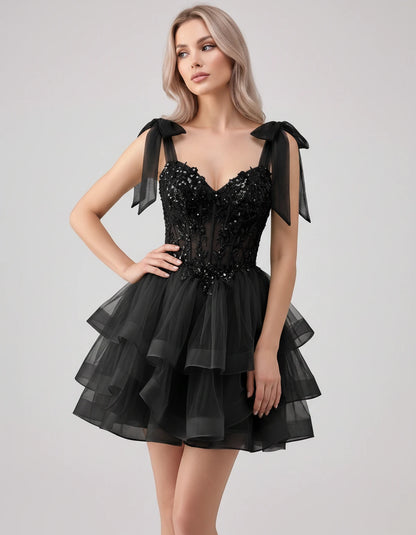 Oceane Mini Dresses — Black | SKU: RB-8bb178-black-2,RB-8bb178-black-4,RB-8bb178-black-6,RB-8bb178-black-8,RB-8bb178-black-10,RB-8bb178-black-12,RB-8bb178-black-14,RB-8bb178-black-16,RB-8bb178-black-16W,RB-8bb178-black-18W,RB-8bb178-black-20W,RB-8bb178-black-22W