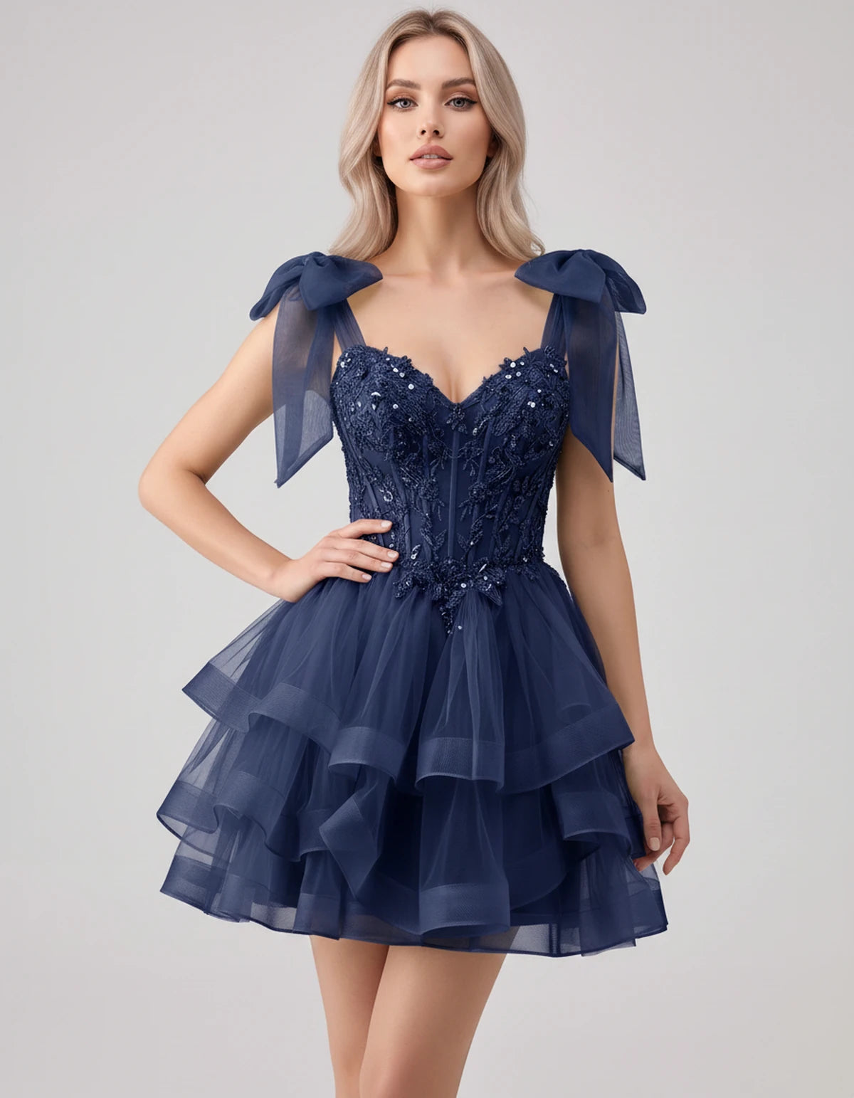 Oceane Mini Dresses — Dark Navy Blue | SKU: RB-8bb178-darkna40-2,RB-8bb178-darkna40-4,RB-8bb178-darkna40-6,RB-8bb178-darkna40-8,RB-8bb178-darkna40-10,RB-8bb178-darkna40-12,RB-8bb178-darkna40-14,RB-8bb178-darkna40-16,RB-8bb178-darkna40-16W,RB-8bb178-darkna40-18W,RB-8bb178-darkna40-20W,RB-8bb178-darkna40-22W