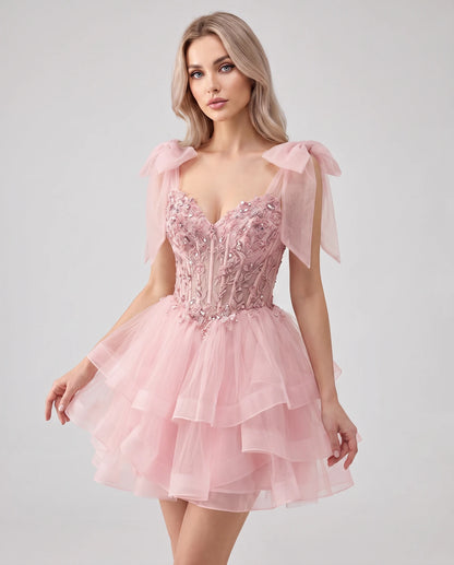 Oceane Mini Dresses — Pink