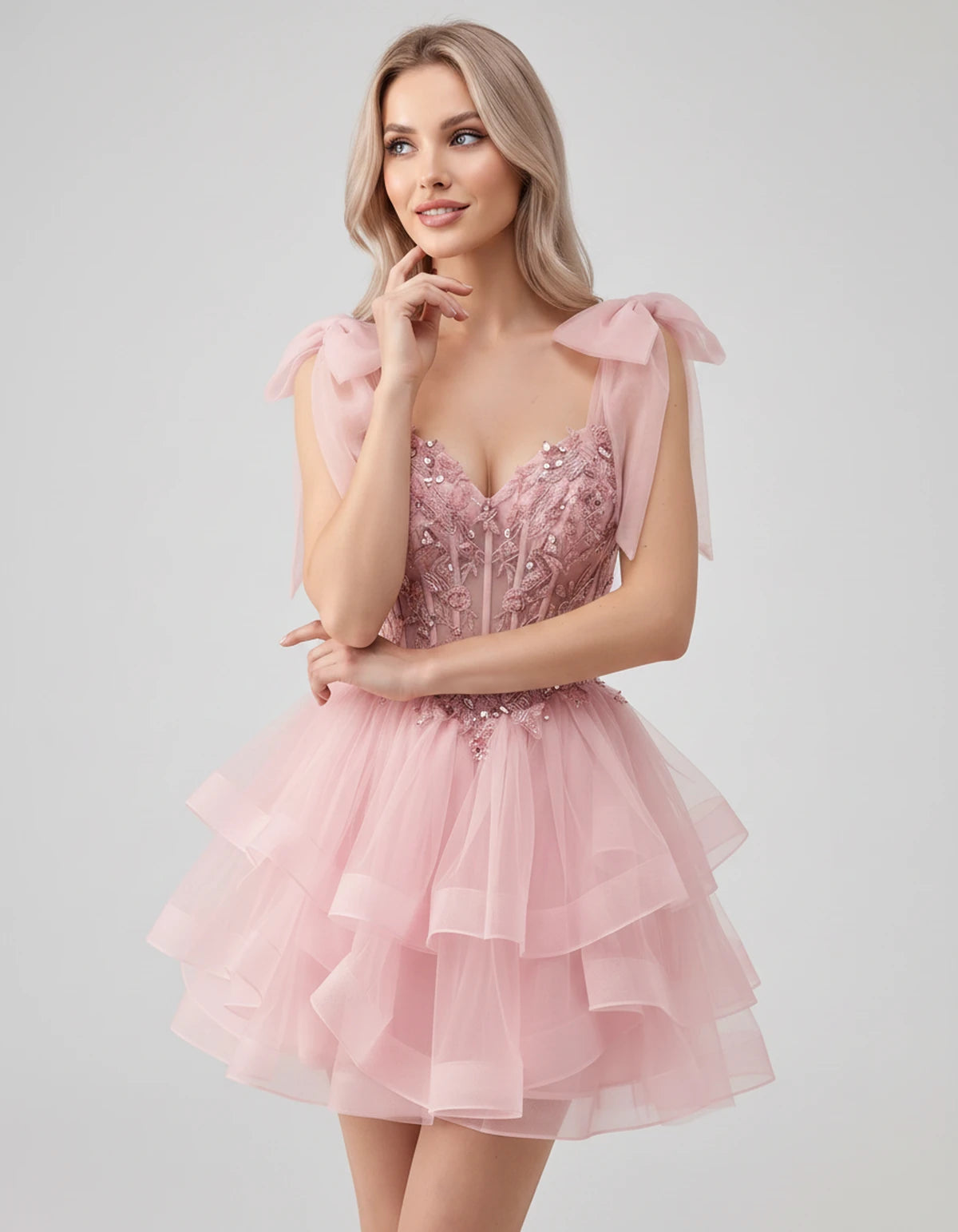 Oceane Mini Dresses — Pink | SKU: RB-8bb178-pink-2,RB-8bb178-pink-4,RB-8bb178-pink-6,RB-8bb178-pink-8,RB-8bb178-pink-10,RB-8bb178-pink-12,RB-8bb178-pink-14,RB-8bb178-pink-16,RB-8bb178-pink-16W,RB-8bb178-pink-18W,RB-8bb178-pink-20W,RB-8bb178-pink-22W