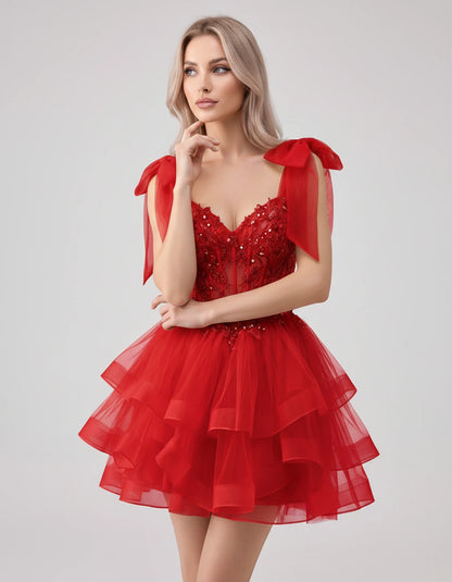 Oceane Mini Dresses — Red | SKU: RB-8bb178-red-2,RB-8bb178-red-4,RB-8bb178-red-6,RB-8bb178-red-8,RB-8bb178-red-10,RB-8bb178-red-12,RB-8bb178-red-14,RB-8bb178-red-16,RB-8bb178-red-16W,RB-8bb178-red-18W,RB-8bb178-red-20W,RB-8bb178-red-22W
