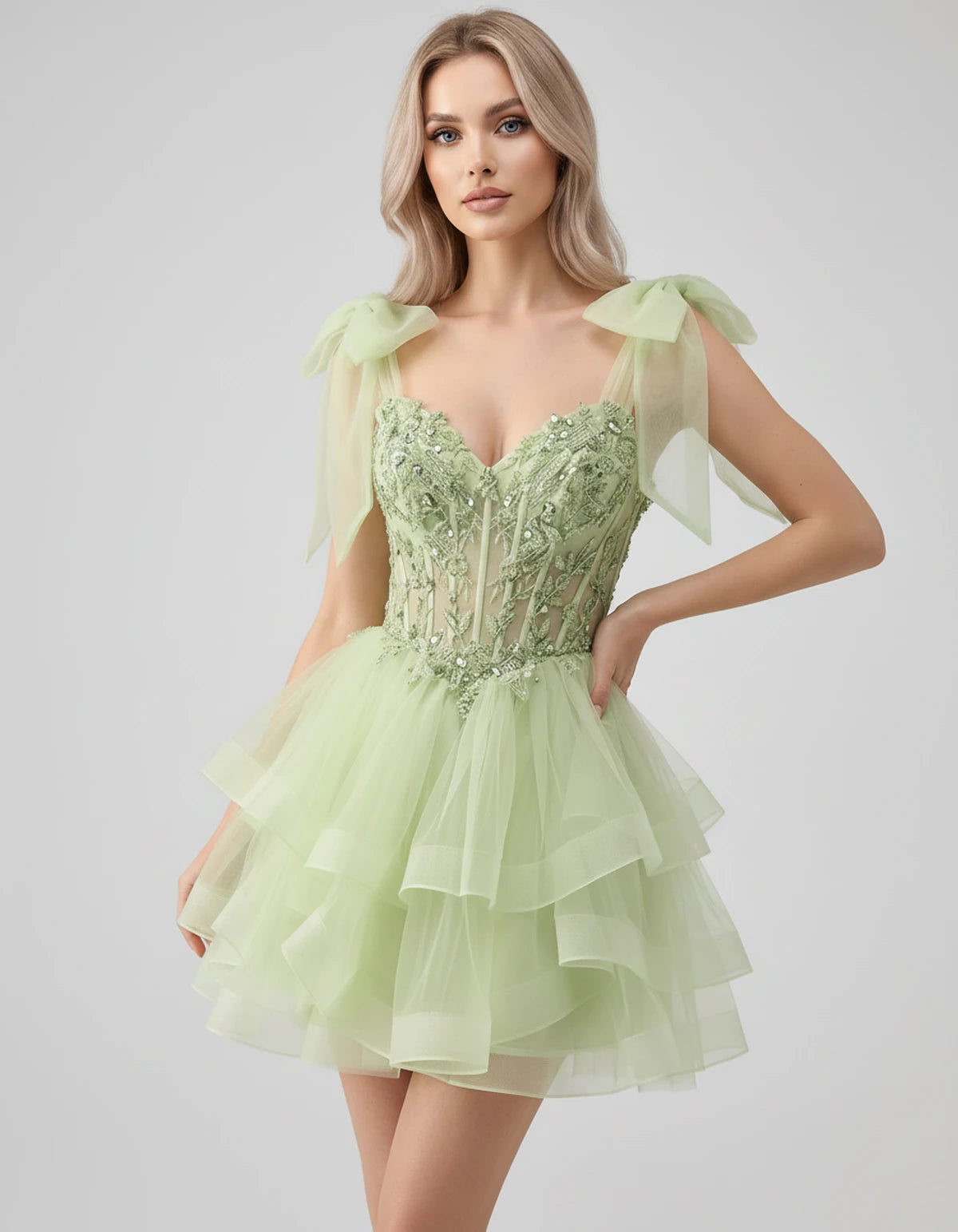 Oceane Mini Dresses — Sage | SKU: RB-8bb178-sage-2,RB-8bb178-sage-4,RB-8bb178-sage-6,RB-8bb178-sage-8,RB-8bb178-sage-10,RB-8bb178-sage-12,RB-8bb178-sage-14,RB-8bb178-sage-16,RB-8bb178-sage-16W,RB-8bb178-sage-18W,RB-8bb178-sage-20W,RB-8bb178-sage-22W