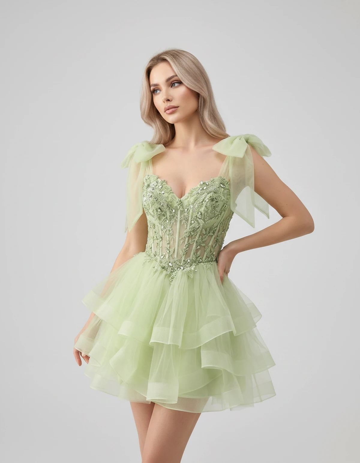 Oceane Mini Dresses — Sage | SKU: RB-8bb178-sage-2,RB-8bb178-sage-4,RB-8bb178-sage-6,RB-8bb178-sage-8,RB-8bb178-sage-10,RB-8bb178-sage-12,RB-8bb178-sage-14,RB-8bb178-sage-16,RB-8bb178-sage-16W,RB-8bb178-sage-18W,RB-8bb178-sage-20W,RB-8bb178-sage-22W