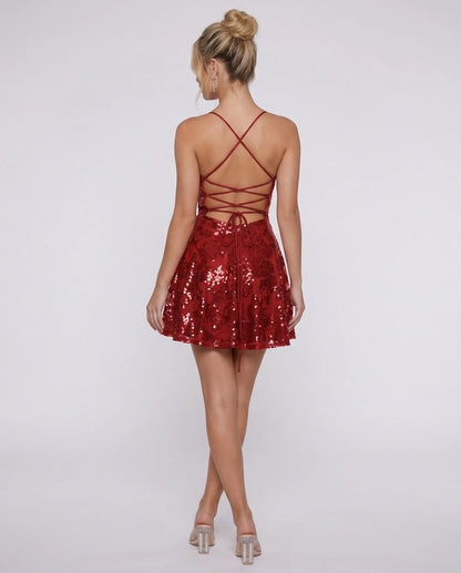 Octavia Mini Dresses — Red | SKU: RB-ea7429-red-2,RB-ea7429-red-4,RB-ea7429-red-6,RB-ea7429-red-8,RB-ea7429-red-10,RB-ea7429-red-12,RB-ea7429-red-14,RB-ea7429-red-14W,RB-ea7429-red-16,RB-ea7429-red-16W,RB-ea7429-red-18W,RB-ea7429-red-20W