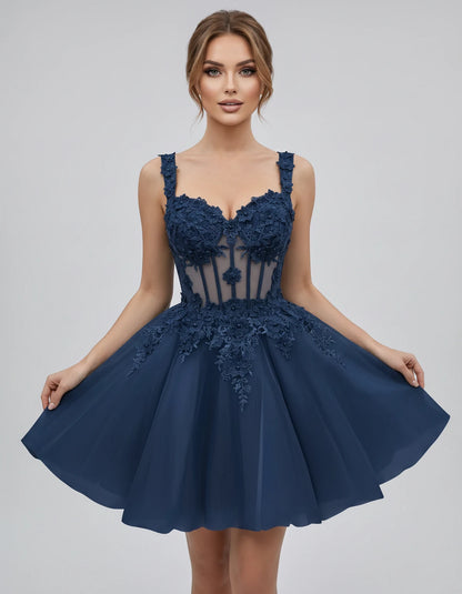 Oleander Mini Dresses — Navy | SKU: RB-9776b0-navy-2,RB-9776b0-navy-4,RB-9776b0-navy-6,RB-9776b0-navy-8,RB-9776b0-navy-10,RB-9776b0-navy-12,RB-9776b0-navy-14,RB-9776b0-navy-14W,RB-9776b0-navy-16,RB-9776b0-navy-16W,RB-9776b0-navy-18W,RB-9776b0-navy-20W