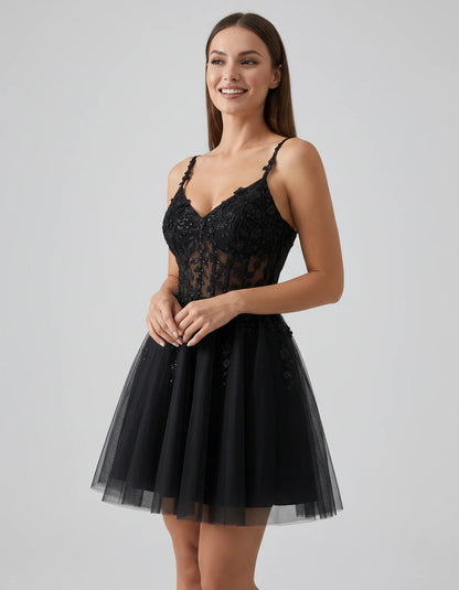 Ombrelle Mini Dresses — Black | SKU: RB-7b0d28-black-2,RB-7b0d28-black-4,RB-7b0d28-black-6,RB-7b0d28-black-8,RB-7b0d28-black-10,RB-7b0d28-black-12,RB-7b0d28-black-14,RB-7b0d28-black-14W,RB-7b0d28-black-16,RB-7b0d28-black-16W,RB-7b0d28-black-18W,RB-7b0d28-black-20W