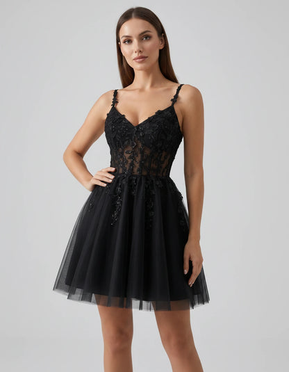 Ombrelle Mini Dresses — Black | SKU: RB-7b0d28-black-2,RB-7b0d28-black-4,RB-7b0d28-black-6,RB-7b0d28-black-8,RB-7b0d28-black-10,RB-7b0d28-black-12,RB-7b0d28-black-14,RB-7b0d28-black-14W,RB-7b0d28-black-16,RB-7b0d28-black-16W,RB-7b0d28-black-18W,RB-7b0d28-black-20W