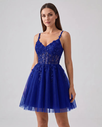 Ombrelle Mini Dresses — Blue