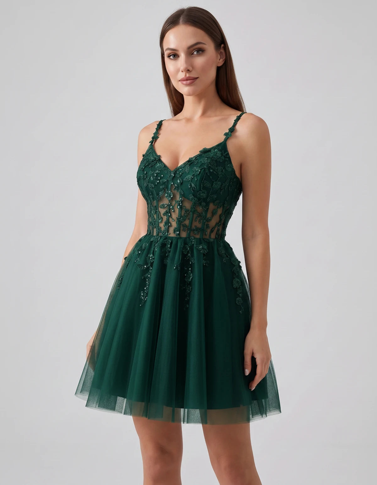 Ombrelle Mini Dresses — Green | SKU: RB-7b0d28-green-2,RB-7b0d28-green-4,RB-7b0d28-green-6,RB-7b0d28-green-8,RB-7b0d28-green-10,RB-7b0d28-green-12,RB-7b0d28-green-14,RB-7b0d28-green-14W,RB-7b0d28-green-16,RB-7b0d28-green-16W,RB-7b0d28-green-18W,RB-7b0d28-green-20W