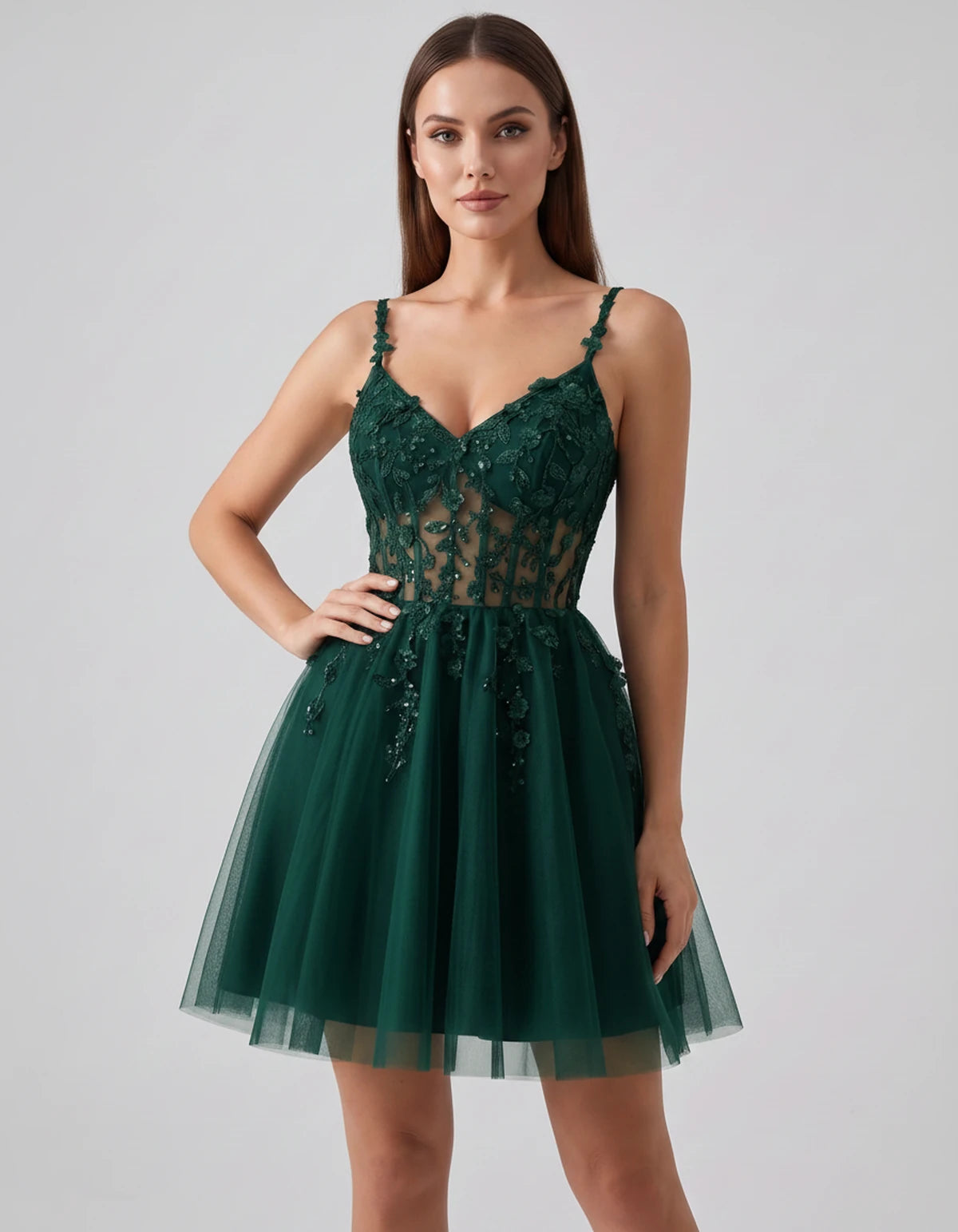 Ombrelle Mini Dresses — Green | SKU: RB-7b0d28-green-2,RB-7b0d28-green-4,RB-7b0d28-green-6,RB-7b0d28-green-8,RB-7b0d28-green-10,RB-7b0d28-green-12,RB-7b0d28-green-14,RB-7b0d28-green-14W,RB-7b0d28-green-16,RB-7b0d28-green-16W,RB-7b0d28-green-18W,RB-7b0d28-green-20W