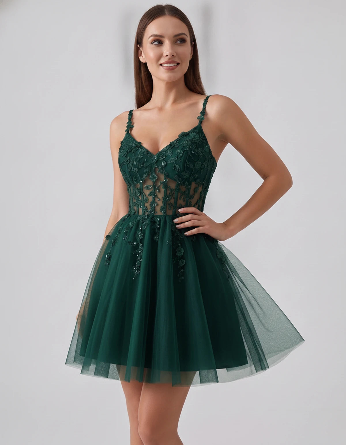 Ombrelle Mini Dresses — Green | SKU: RB-7b0d28-green-2,RB-7b0d28-green-4,RB-7b0d28-green-6,RB-7b0d28-green-8,RB-7b0d28-green-10,RB-7b0d28-green-12,RB-7b0d28-green-14,RB-7b0d28-green-14W,RB-7b0d28-green-16,RB-7b0d28-green-16W,RB-7b0d28-green-18W,RB-7b0d28-green-20W