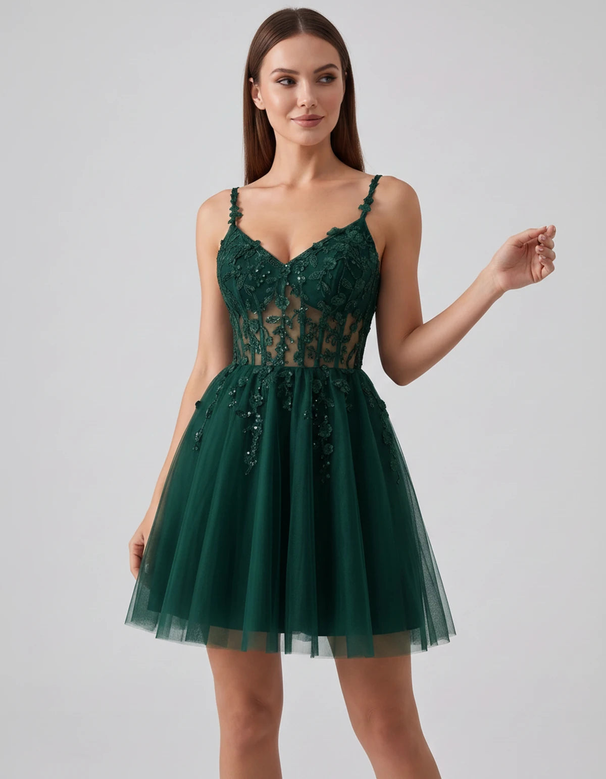 Ombrelle Mini Dresses — Green | SKU: RB-7b0d28-green-2,RB-7b0d28-green-4,RB-7b0d28-green-6,RB-7b0d28-green-8,RB-7b0d28-green-10,RB-7b0d28-green-12,RB-7b0d28-green-14,RB-7b0d28-green-14W,RB-7b0d28-green-16,RB-7b0d28-green-16W,RB-7b0d28-green-18W,RB-7b0d28-green-20W