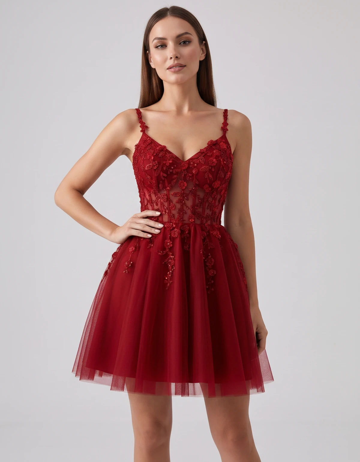 Ombrelle Mini Dresses — Red | SKU: RB-7b0d28-red-2,RB-7b0d28-red-4,RB-7b0d28-red-6,RB-7b0d28-red-8,RB-7b0d28-red-10,RB-7b0d28-red-12,RB-7b0d28-red-14,RB-7b0d28-red-14W,RB-7b0d28-red-16,RB-7b0d28-red-16W,RB-7b0d28-red-18W,RB-7b0d28-red-20W
