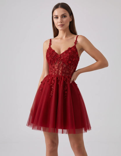 Ombrelle Mini Dresses — Red | SKU: RB-7b0d28-red-2,RB-7b0d28-red-4,RB-7b0d28-red-6,RB-7b0d28-red-8,RB-7b0d28-red-10,RB-7b0d28-red-12,RB-7b0d28-red-14,RB-7b0d28-red-14W,RB-7b0d28-red-16,RB-7b0d28-red-16W,RB-7b0d28-red-18W,RB-7b0d28-red-20W
