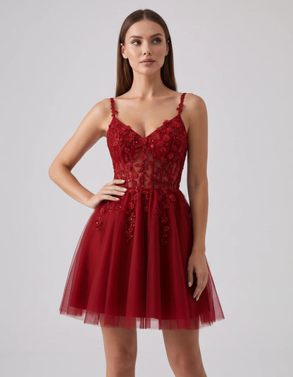 Ombrelle Mini Dresses — Red | SKU: RB-7b0d28-red-2,RB-7b0d28-red-4,RB-7b0d28-red-6,RB-7b0d28-red-8,RB-7b0d28-red-10,RB-7b0d28-red-12,RB-7b0d28-red-14,RB-7b0d28-red-14W,RB-7b0d28-red-16,RB-7b0d28-red-16W,RB-7b0d28-red-18W,RB-7b0d28-red-20W
