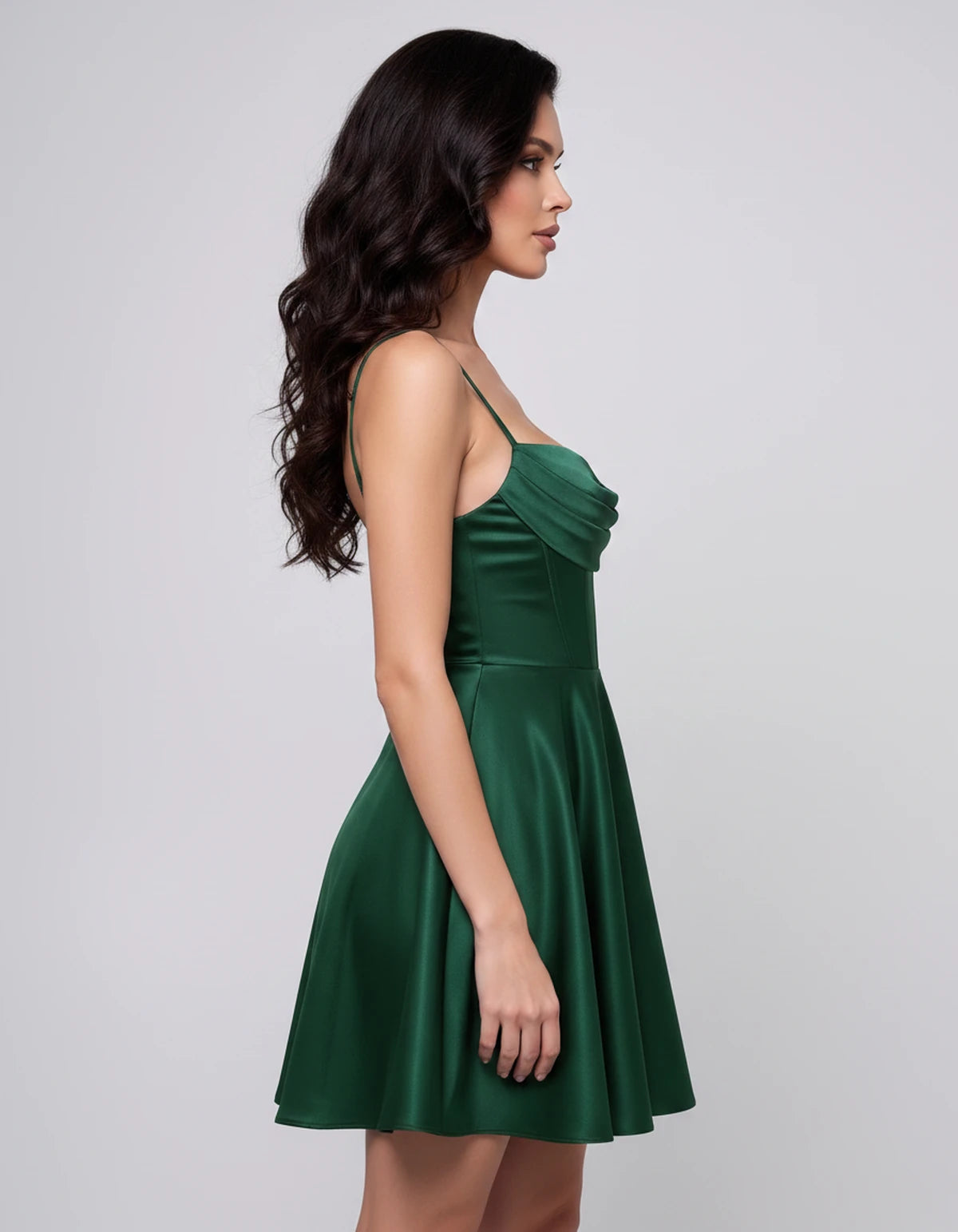 Ondine Mini Dresses — Green | SKU: RB-9d1040-green-2,RB-9d1040-green-4,RB-9d1040-green-6,RB-9d1040-green-8,RB-9d1040-green-10,RB-9d1040-green-12,RB-9d1040-green-14,RB-9d1040-green-16,RB-9d1040-green-16W,RB-9d1040-green-18W,RB-9d1040-green-20W,RB-9d1040-green-22W