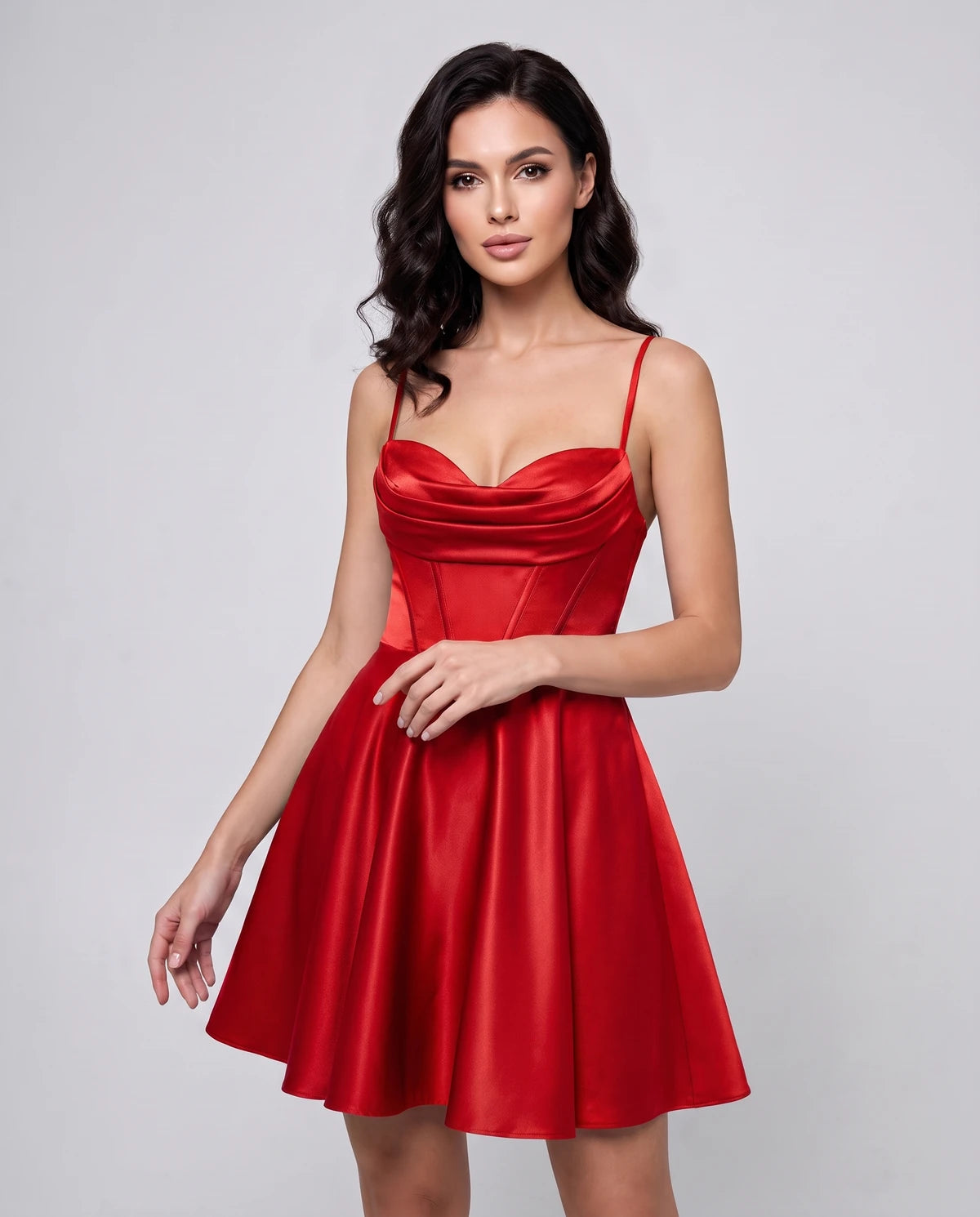 Ondine Mini Dresses — Red