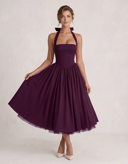 Orange,white,lilac,navy,pink,black,brown,light Blue,red,blue,purple,fuchsia,wine,burgundy,yellow,green Satin Slip Halter Slee | SKU: VMD-583920174618452-PURPLE-L,VMD-583920174618452-PURPLE-M,VMD-583920174618452-PURPLE-S,VMD-583920174618452-PURPLE-XL,VMD-583920174618452-PURPLE-XS