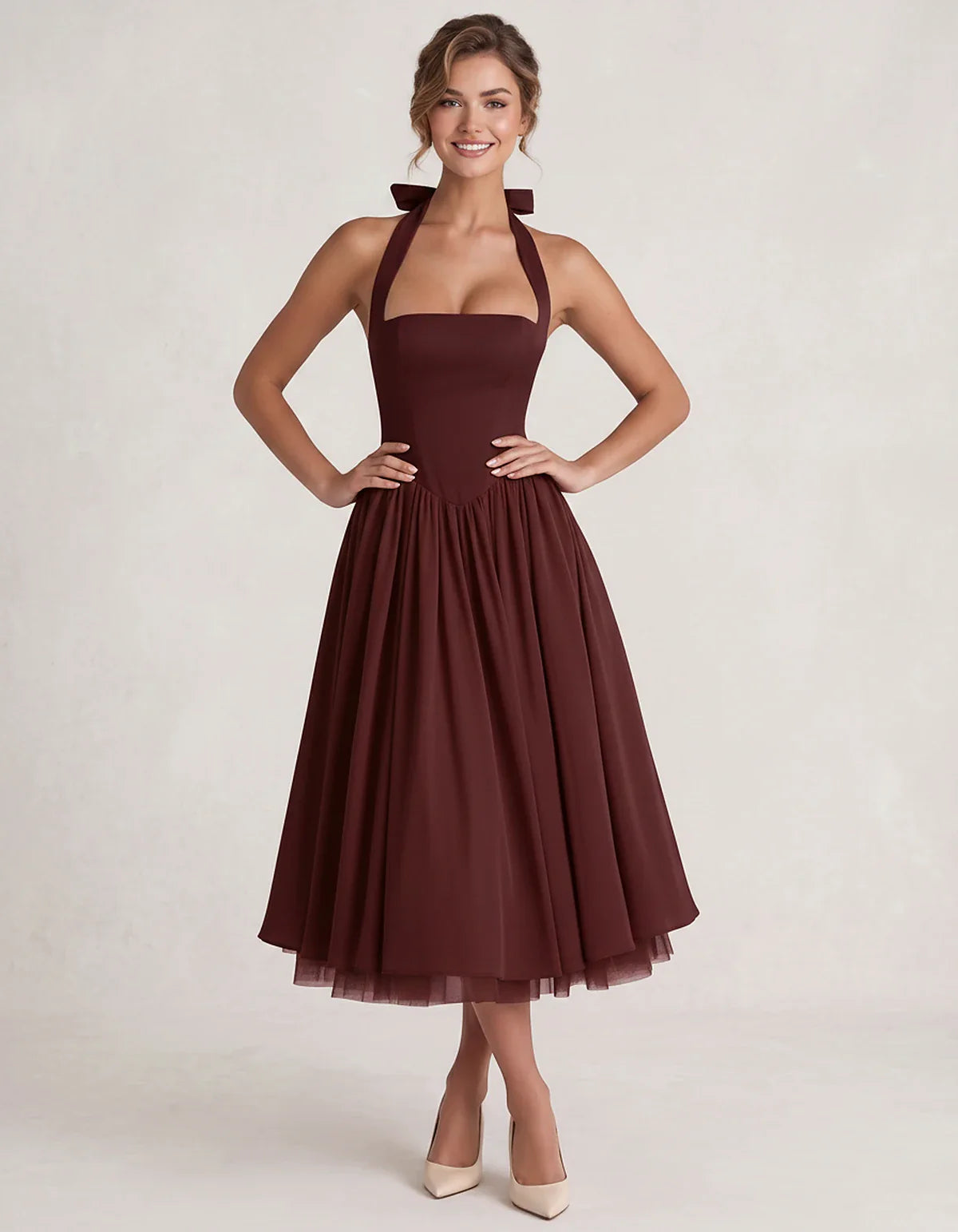 Orange,white,lilac,navy,pink,black,brown,light Blue,red,blue,purple,fuchsia,wine,burgundy,yellow,green Satin Slip Halter Slee | SKU: VMD-583920174618452-BURGUNDY-L,VMD-583920174618452-BURGUNDY-M,VMD-583920174618452-BURGUNDY-S,VMD-583920174618452-BURGUNDY-XL,VMD-583920174618452-BURGUNDY-XS