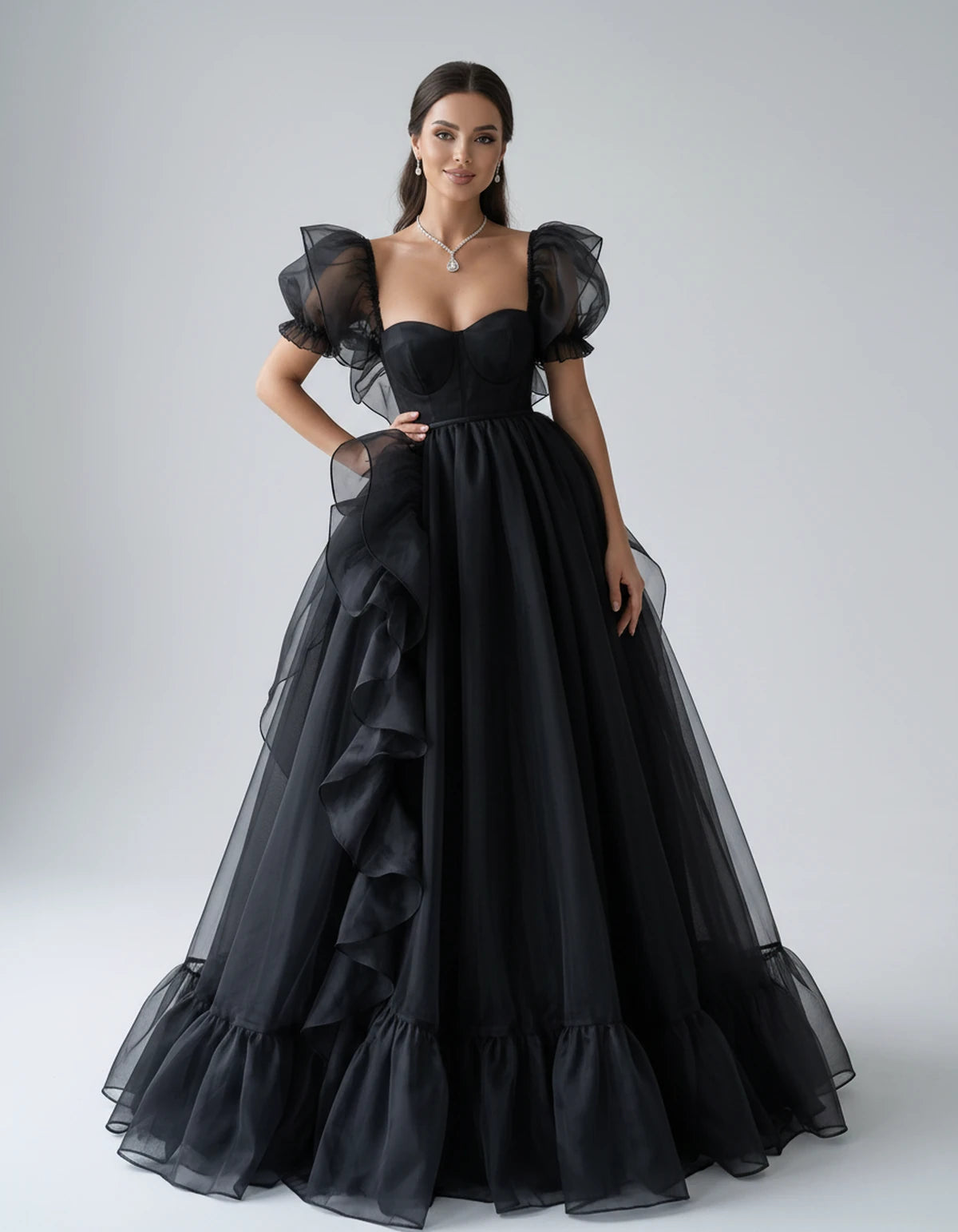Oriane Maxi Dresses — Black | SKU: RB-f7c2b4-black-2,RB-f7c2b4-black-4,RB-f7c2b4-black-6,RB-f7c2b4-black-8,RB-f7c2b4-black-10,RB-f7c2b4-black-12,RB-f7c2b4-black-14,RB-f7c2b4-black-14W,RB-f7c2b4-black-16W,RB-f7c2b4-black-18W,RB-f7c2b4-black-20W,RB-f7c2b4-black-22W