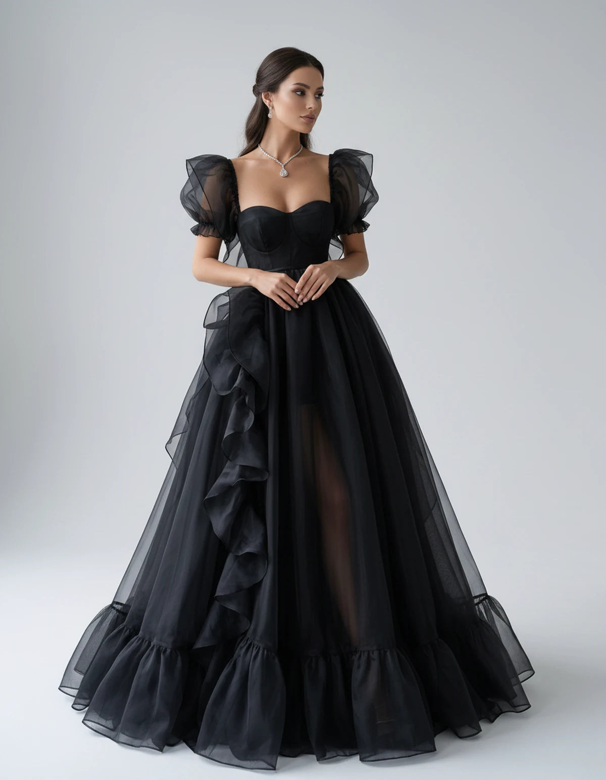 Oriane Maxi Dresses — Black | SKU: RB-f7c2b4-black-2,RB-f7c2b4-black-4,RB-f7c2b4-black-6,RB-f7c2b4-black-8,RB-f7c2b4-black-10,RB-f7c2b4-black-12,RB-f7c2b4-black-14,RB-f7c2b4-black-14W,RB-f7c2b4-black-16W,RB-f7c2b4-black-18W,RB-f7c2b4-black-20W,RB-f7c2b4-black-22W