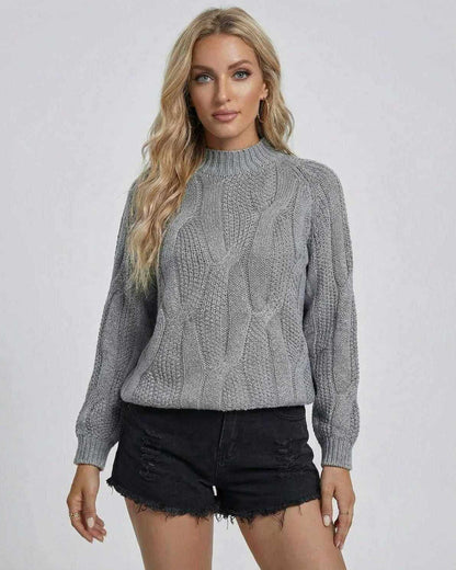 Orion Sweater - Cable-Knit Ribbed Women’s Sweater by RAMBLION, perfect for fall and winter styling.