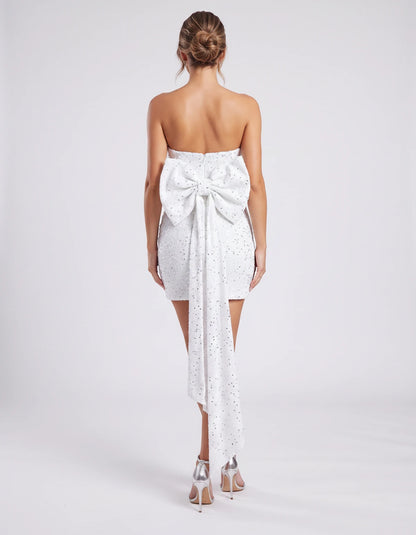Pandora Mini Dresses — White | SKU: RB-cd9fe5-white-2,RB-cd9fe5-white-4,RB-cd9fe5-white-6,RB-cd9fe5-white-8,RB-cd9fe5-white-10,RB-cd9fe5-white-12,RB-cd9fe5-white-14,RB-cd9fe5-white-16,RB-cd9fe5-white-16W,RB-cd9fe5-white-18W,RB-cd9fe5-white-20W,RB-cd9fe5-white-22W