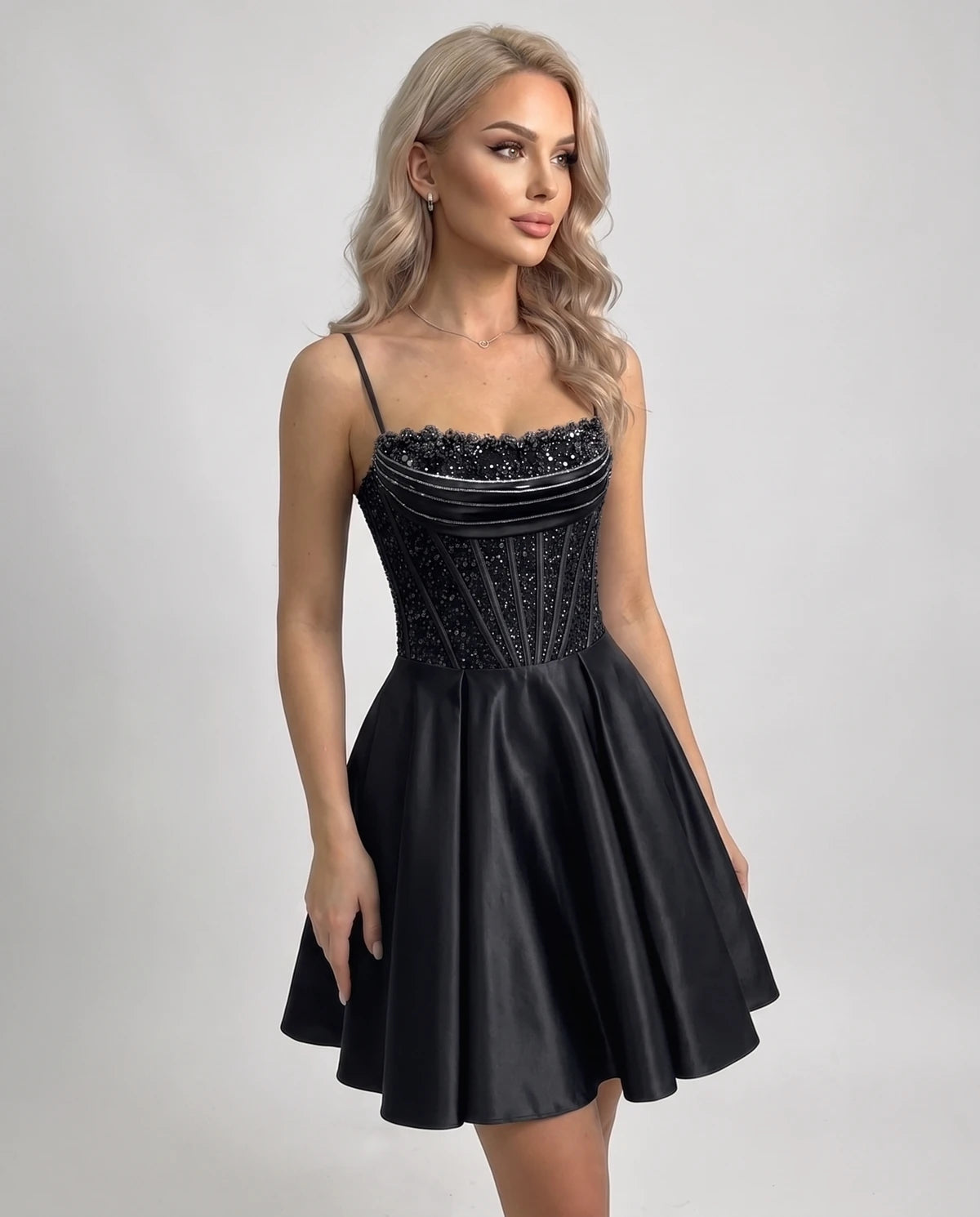 Papillon Mini Dresses — Black