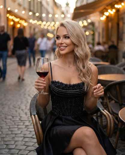 Papillon Mini Dresses — Black | SKU: RB-6b962e-black-2,RB-6b962e-black-4,RB-6b962e-black-6,RB-6b962e-black-8,RB-6b962e-black-10,RB-6b962e-black-12,RB-6b962e-black-14,RB-6b962e-black-16,RB-6b962e-black-18W,RB-6b962e-black-20W,RB-6b962e-black-22W,RB-6b962e-black-24W