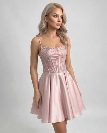 Papillon Mini Dresses — Blush