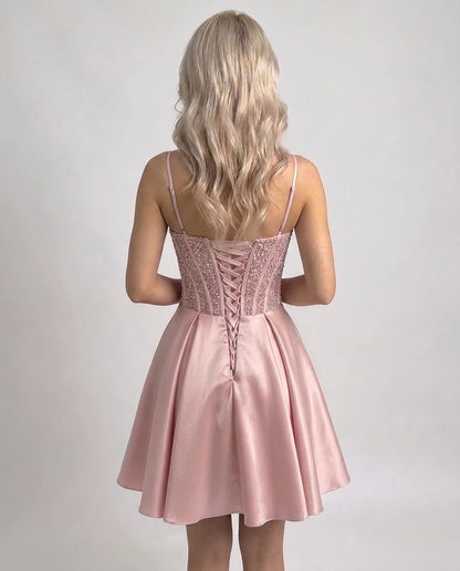Papillon Mini Dresses — Blush | SKU: RB-6b962e-blush-2,RB-6b962e-blush-4,RB-6b962e-blush-6,RB-6b962e-blush-8,RB-6b962e-blush-10,RB-6b962e-blush-12,RB-6b962e-blush-14,RB-6b962e-blush-16,RB-6b962e-blush-18W,RB-6b962e-blush-20W,RB-6b962e-blush-22W,RB-6b962e-blush-24W