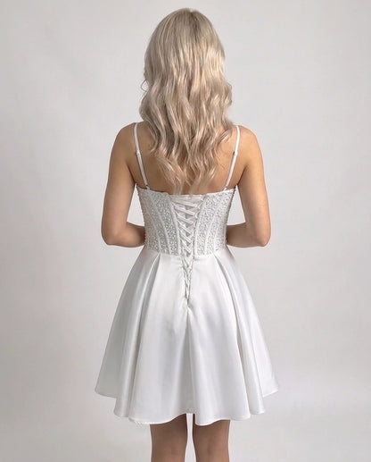 Papillon Mini Dresses — White | SKU: RB-6b962e-white-2,RB-6b962e-white-4,RB-6b962e-white-6,RB-6b962e-white-8,RB-6b962e-white-10,RB-6b962e-white-12,RB-6b962e-white-14,RB-6b962e-white-16,RB-6b962e-white-18W,RB-6b962e-white-20W,RB-6b962e-white-22W,RB-6b962e-white-24W